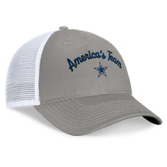 Dallas Cowboys Women's Fundamentals Slogan Trucker Adjustable Hat - Gray/White Hats