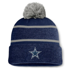 Dallas Cowboys Fundamentals Holding Cuffed Knit Hat with Pom - Navy Hats