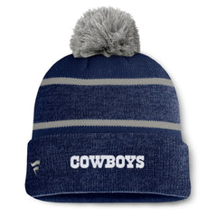 Dallas Cowboys Fundamentals Holding Cuffed Knit Hat with Pom - Navy Hats