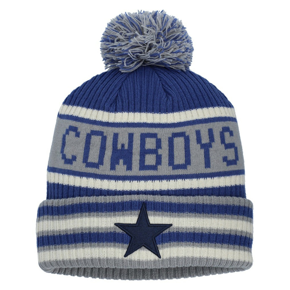 Dallas Cowboys Heritage Blindside Cuffed Knit Hat with Pom - Navy Hats