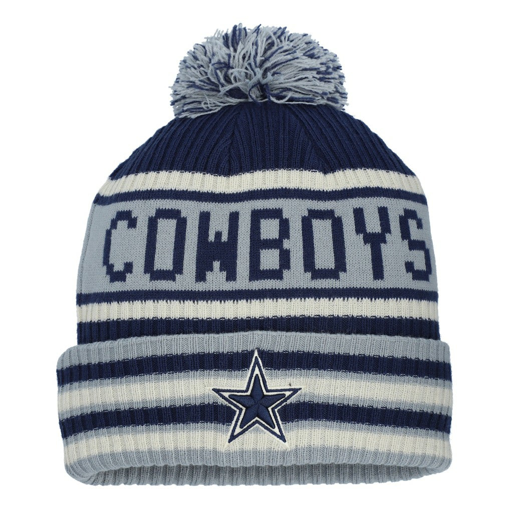 Dallas Cowboys Heritage Blindside Cuffed Knit Hat with Pom - Navy Hats