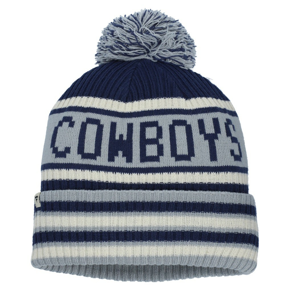 Dallas Cowboys Heritage Blindside Cuffed Knit Hat with Pom - Navy Hats