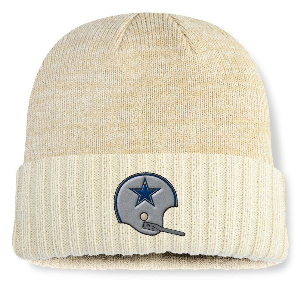 Dallas Cowboys Heritage Block Cuffed Knit Hat - Cream Hats