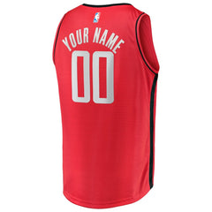 Houston Rockets Youth Fast Break Custom Replica Jersey Icon Edition - Red - Fanatics