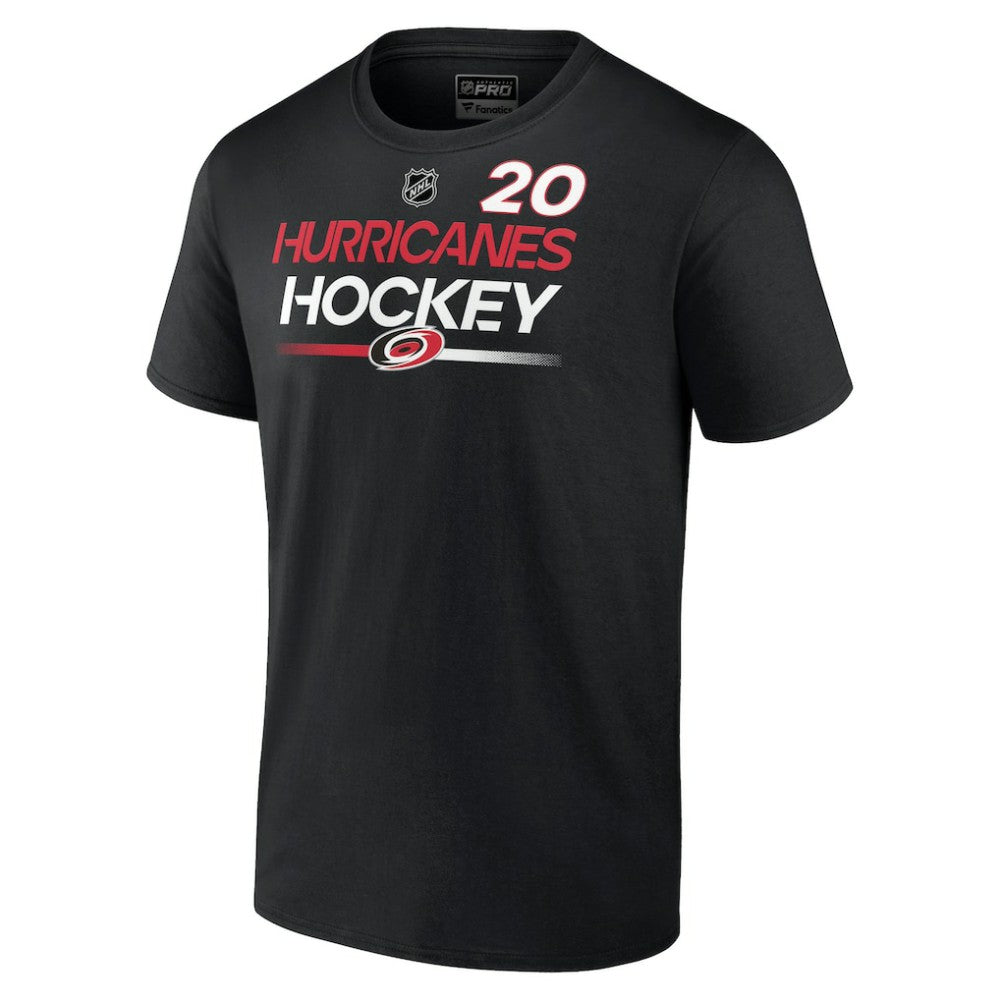 Sebastian Aho Carolina Hurricanes Fanatics  Authentic Pro Prime Name & Number T-Shirt - Black | US 200852371