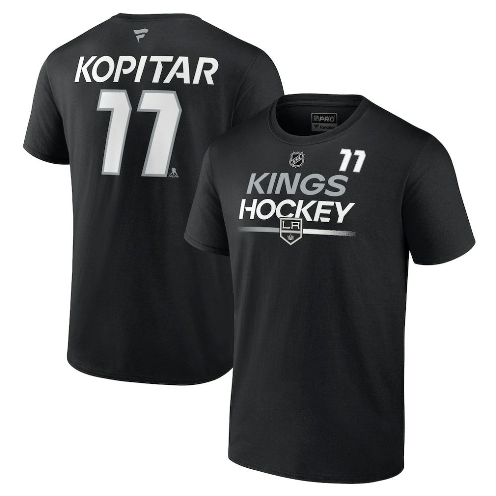 Anze Kopitar Los Angeles Kings Fanatics  Authentic Pro Prime Name & Number T-Shirt - Black | US 200852451
