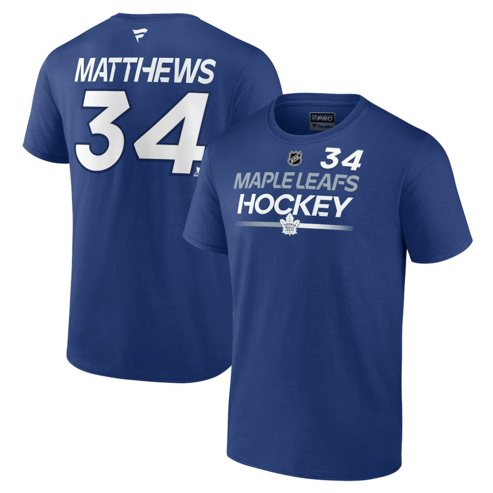 Auston Matthews Toronto Maple Leafs Fanatics  Authentic Pro Prime Name & Number T-Shirt - Blue | US 200852468