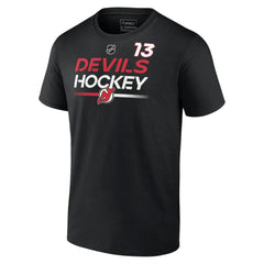 Nico Hischier New Jersey Devils Fanatics  Authentic Pro Prime Name & Number T-Shirt - Black | US 200852476