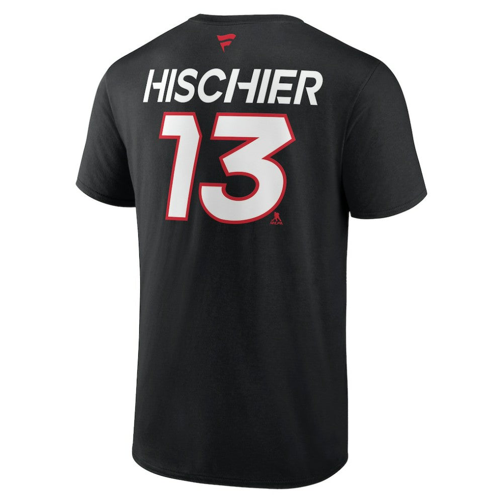 Nico Hischier New Jersey Devils Fanatics  Authentic Pro Prime Name & Number T-Shirt - Black | US 200852476