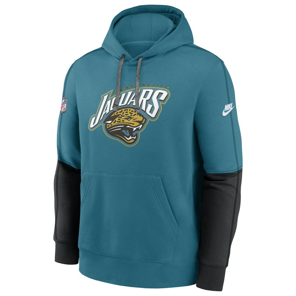 Jacksonville Jaguars Throwback Alternate Logo Team Issue Club Pullover Hoodie - Teal Hoodies
