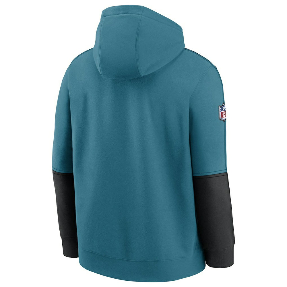 Jacksonville Jaguars Throwback Alternate Logo Team Issue Club Pullover Hoodie - Teal Hoodies