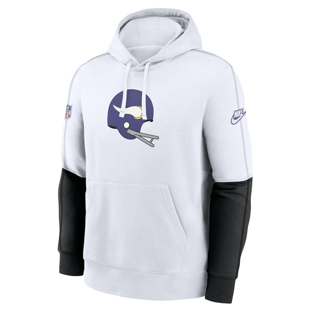 Minnesota Vikings Alternate Logo Club Pullover Hoodie - White Hoodies