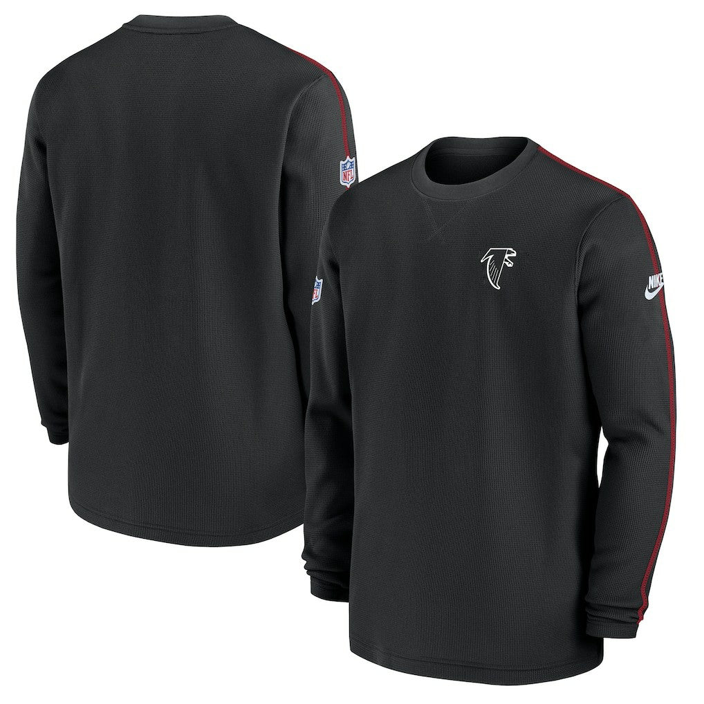 Atlanta Falcons Alternate Logo Coach Long Sleeve Top - Black Tops