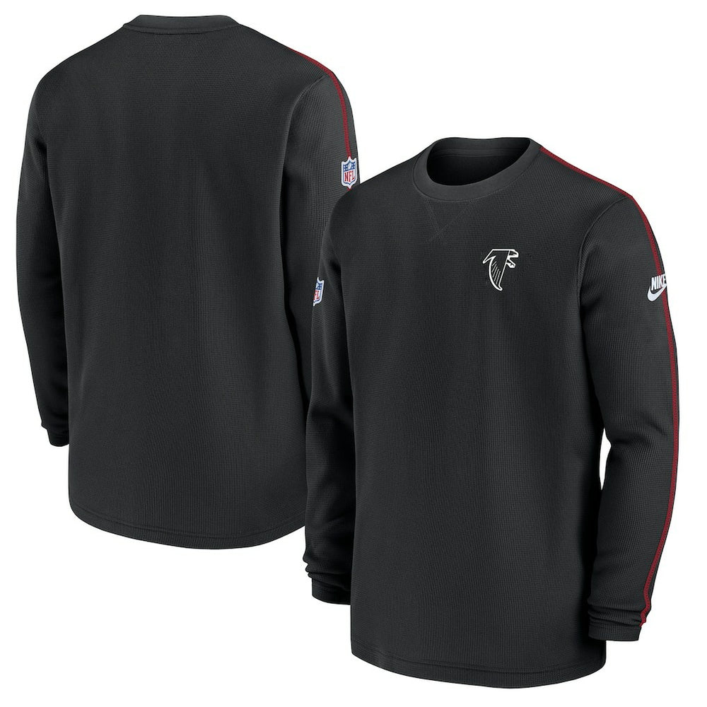 Atlanta Falcons Alternate Logo Coach Long Sleeve Top - Black Tops