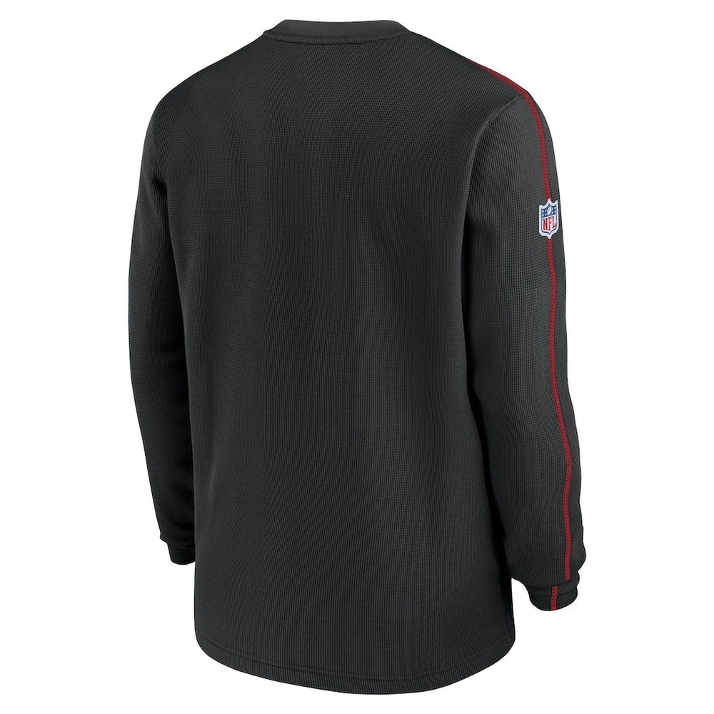 Atlanta Falcons Alternate Logo Coach Long Sleeve Top - Black Tops