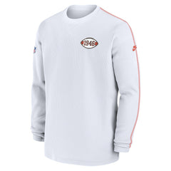 Cleveland Browns Alternate Logo Coach Long Sleeve Top - White Tops