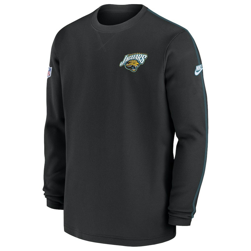 Jacksonville Jaguars Alternate Logo Coach Long Sleeve Top - Black Tops