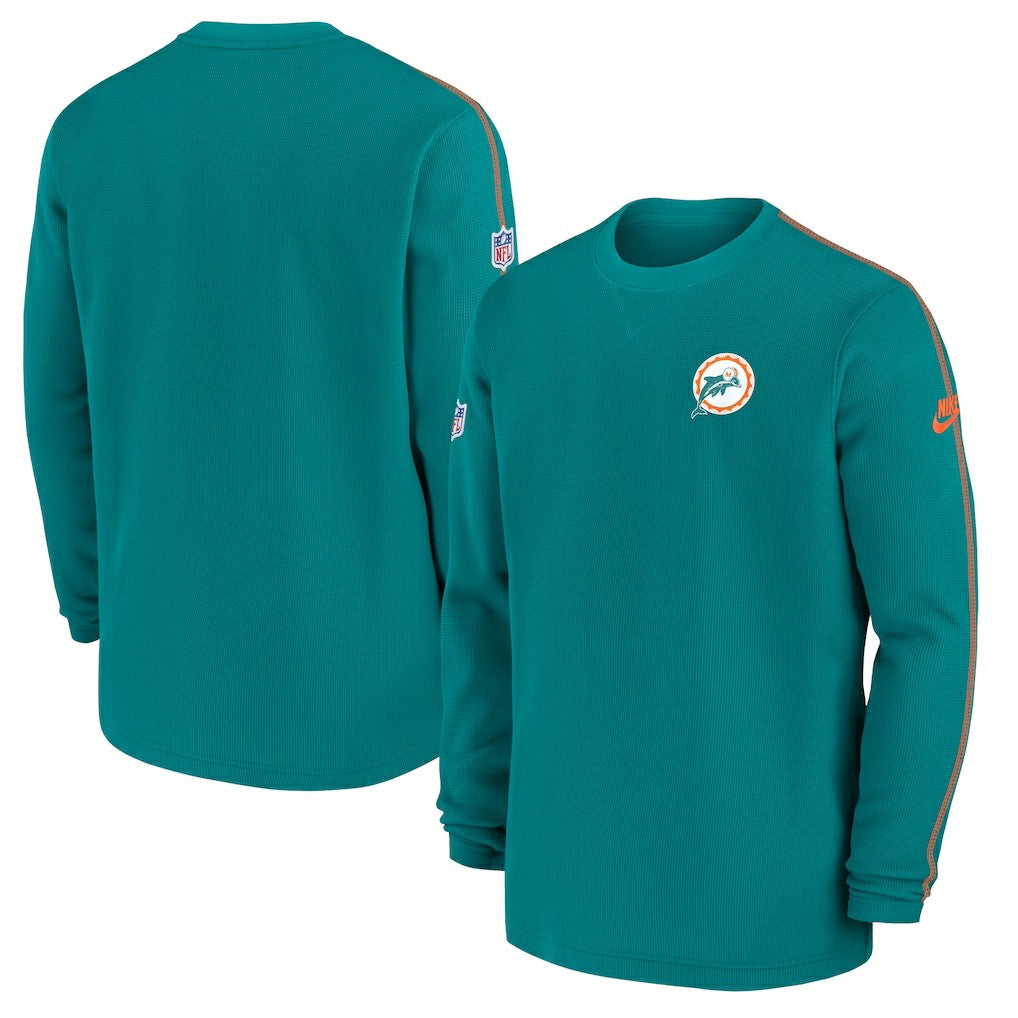 Miami Dolphins Alternate Logo Coach Long Sleeve Top - Aqua Tops