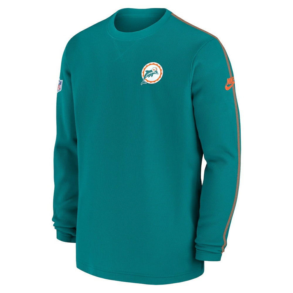 Miami Dolphins Alternate Logo Coach Long Sleeve Top - Aqua Tops