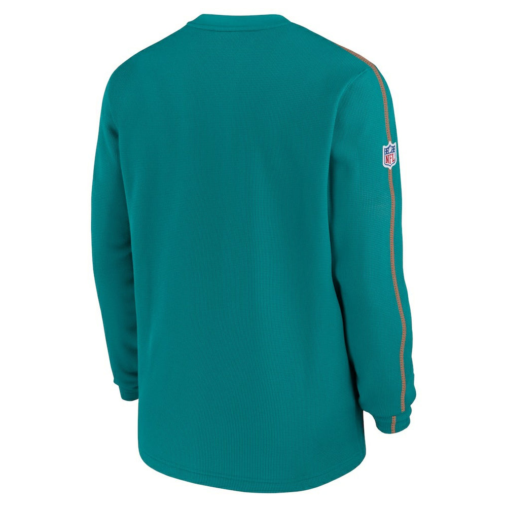 Miami Dolphins Alternate Logo Coach Long Sleeve Top - Aqua Tops