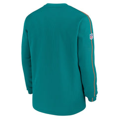 Miami Dolphins Alternate Logo Coach Long Sleeve Top - Aqua Tops