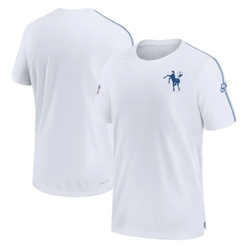 Indianapolis Colts Sideline Alternate Logo Coach Performance Top - White Tops