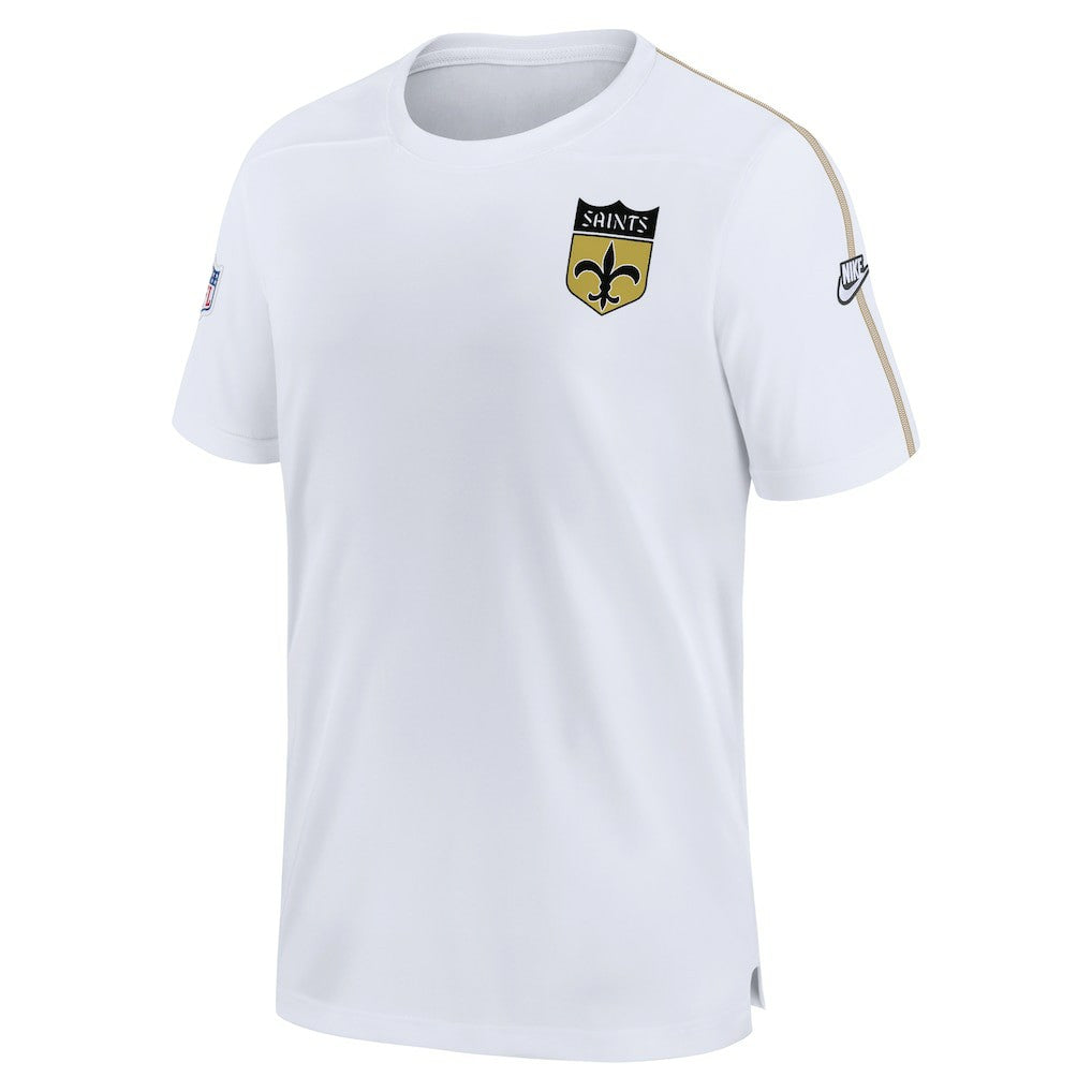 New Orleans Saints Sideline Alternate Logo Coach Performance Top - White Tops