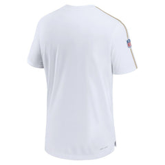 New Orleans Saints Sideline Alternate Logo Coach Performance Top - White Tops
