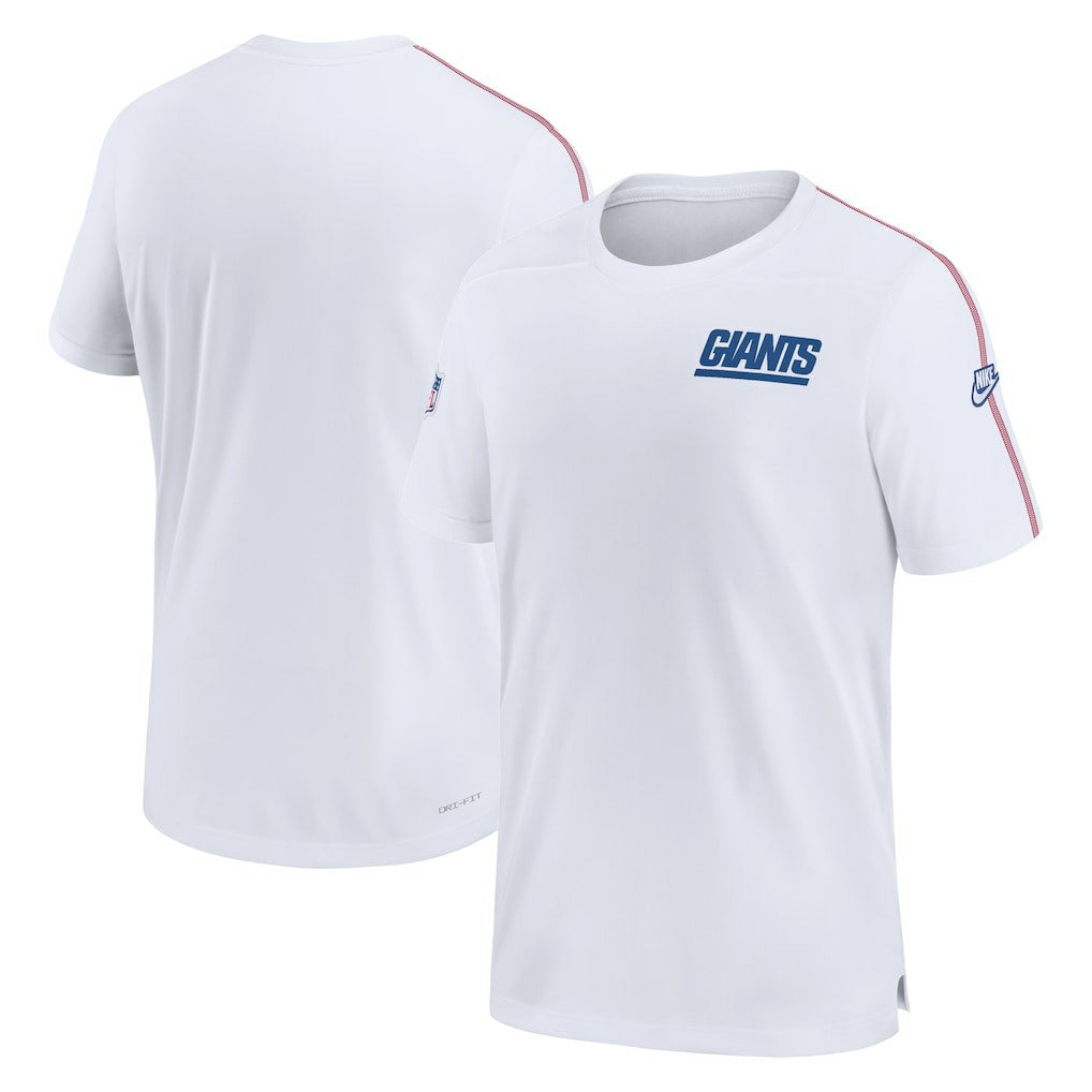 New York Giants Sideline Alternate Logo Coach Performance Top - White Tops