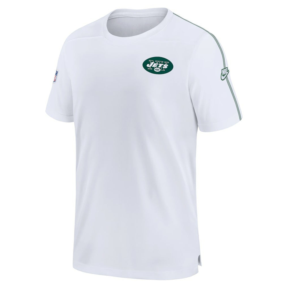 New York Jets Sideline Alternate Logo Coach Performance Top - White Tops