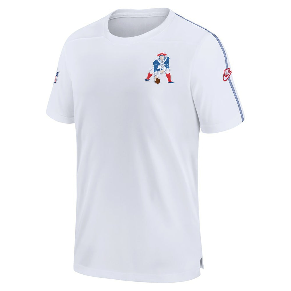New England Patriots Sideline Alternate Logo Coach Performance Top - White Tops