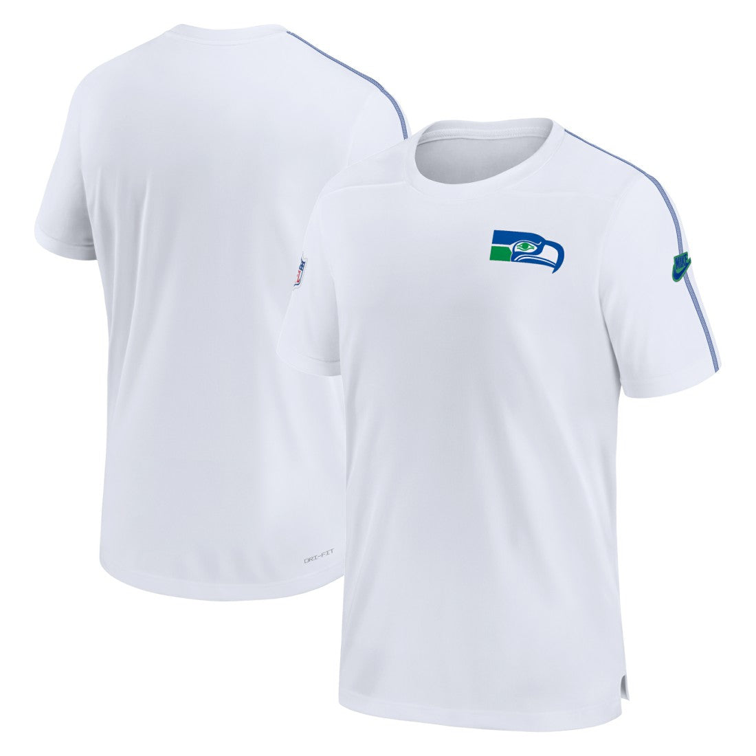 Seattle Seahawks Sideline Alternate Logo Coach Performance Top - White Tops