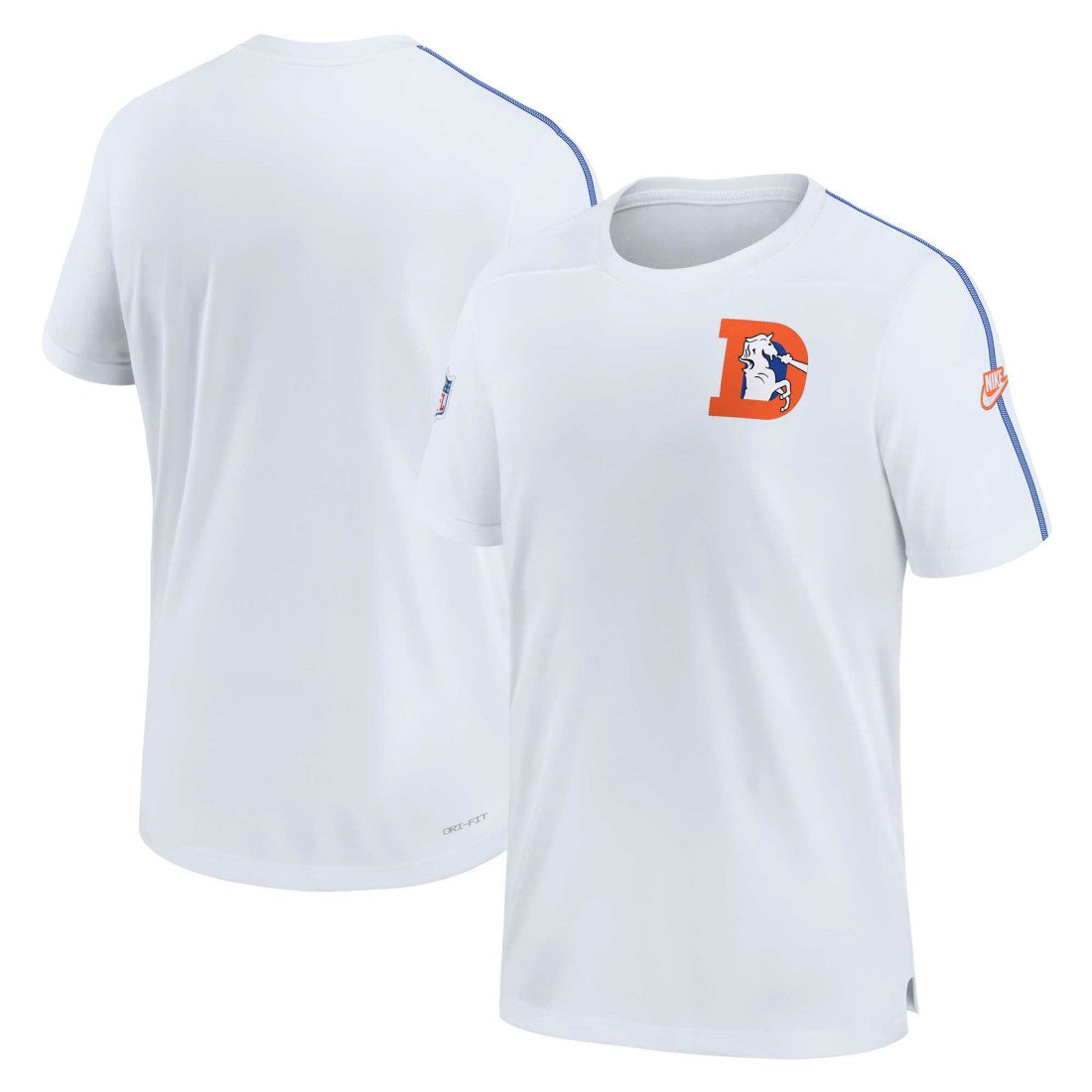 Denver Broncos Sideline Alternate Logo Coach Performance Top - White Tops