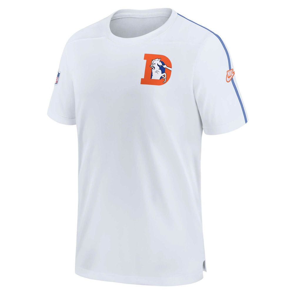 Denver Broncos Sideline Alternate Logo Coach Performance Top - White Tops