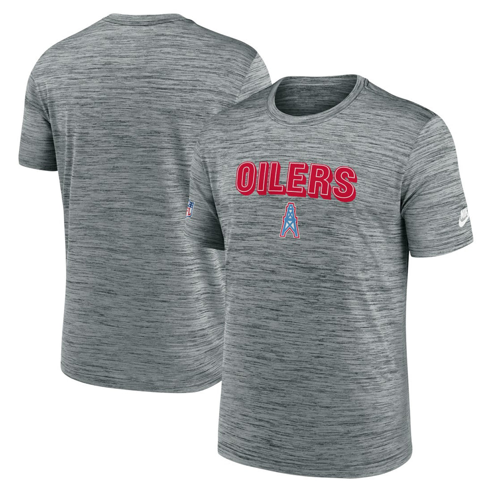 Tennessee Titans Sideline Velocity Throwback Logo Dri-FIT T-Shirt - Gray T-shirts