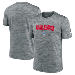 Tennessee Titans Sideline Velocity Throwback Logo Dri-FIT T-Shirt - Gray T-shirts
