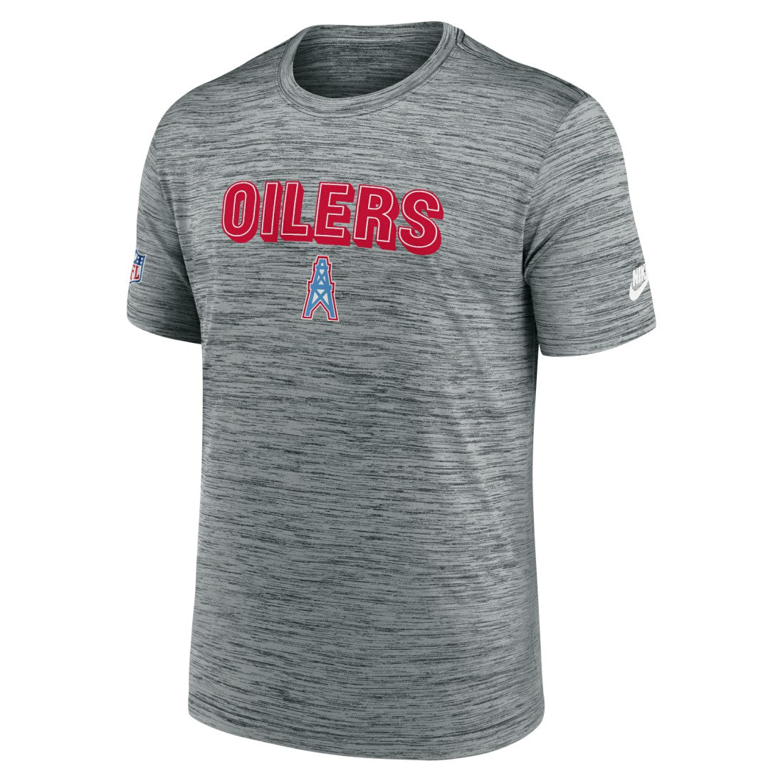 Tennessee Titans Sideline Velocity Throwback Logo Dri-FIT T-Shirt - Gray T-shirts