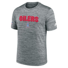 Tennessee Titans Sideline Velocity Throwback Logo Dri-FIT T-Shirt - Gray T-shirts