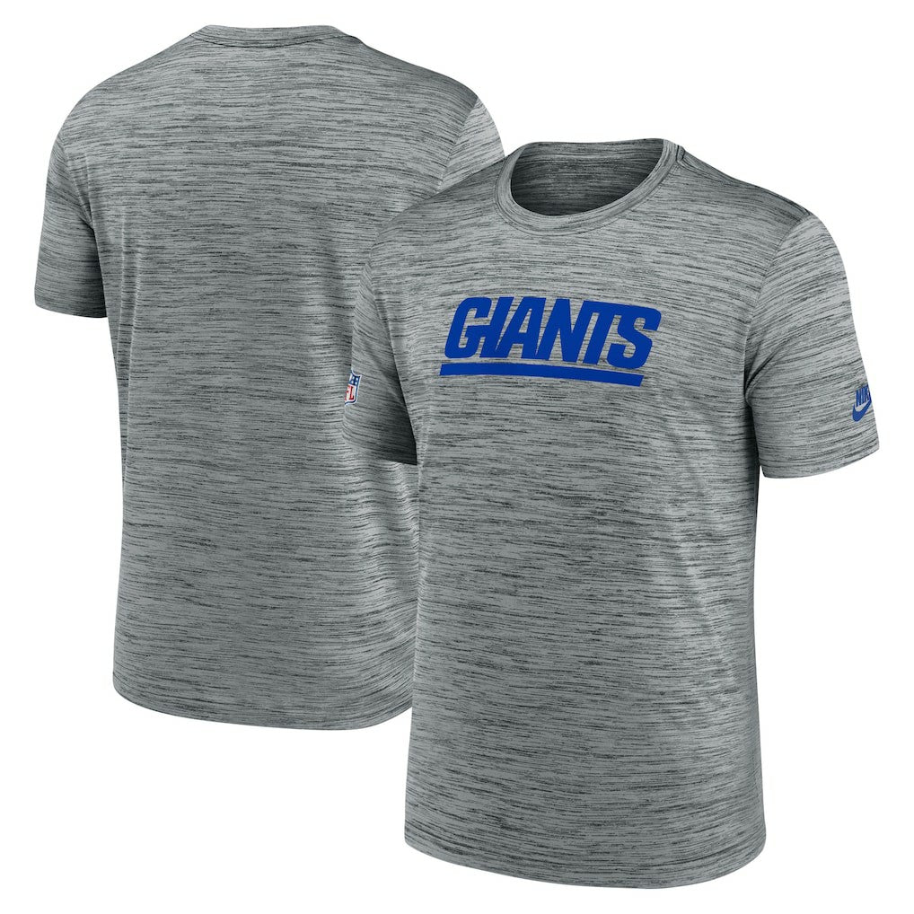 New York Giants Sideline Velocity Throwback Logo Dri-FIT T-Shirt - Gray T-shirts