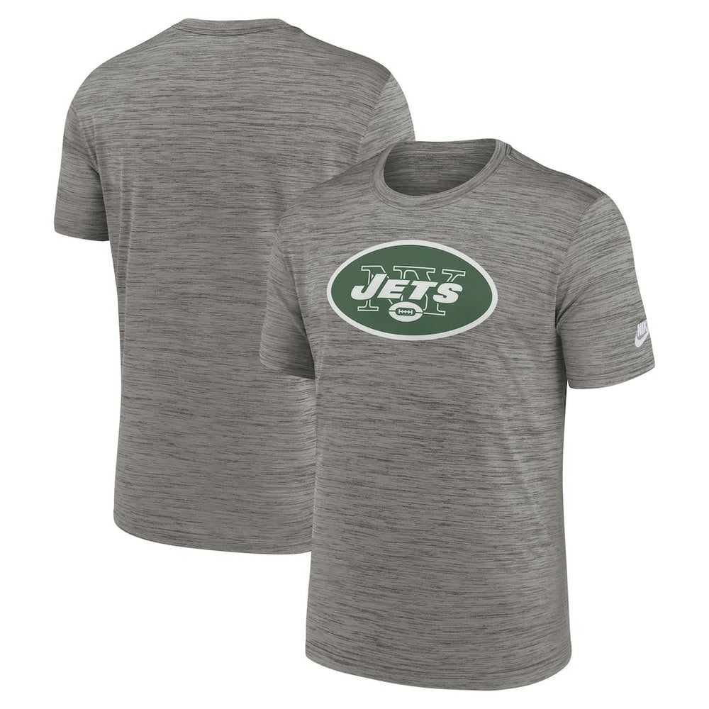 New York Jets Sideline Velocity Throwback Logo Dri-FIT T-Shirt - Gray T-shirts