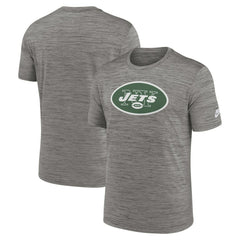 New York Jets Sideline Velocity Throwback Logo Dri-FIT T-Shirt - Gray T-shirts