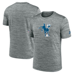 Indianapolis Colts Sideline Velocity Throwback Logo Dri-FIT T-Shirt - Gray T-shirts
