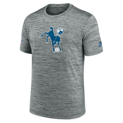Indianapolis Colts Sideline Velocity Throwback Logo Dri-FIT T-Shirt - Gray T-shirts