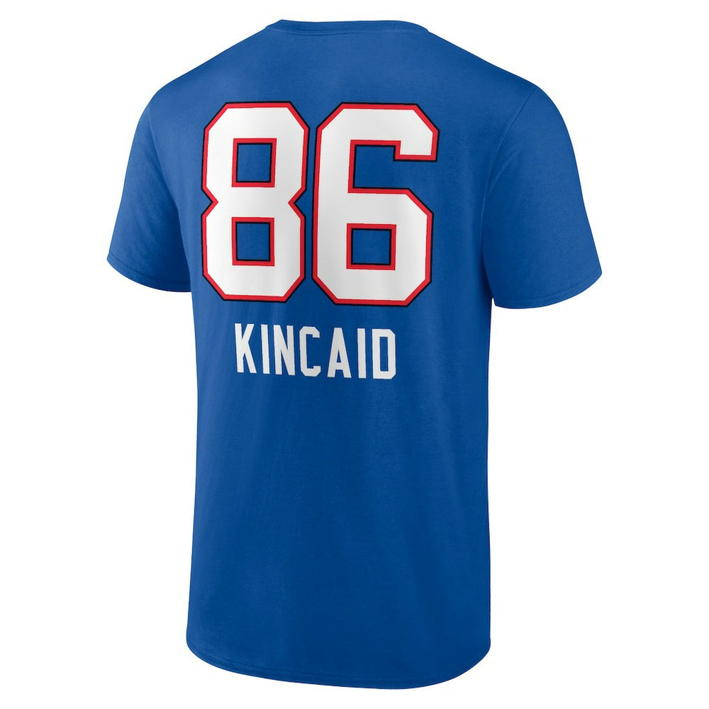 Dalton Kincaid Buffalo Bills Team Wordmark Player Name & Number T-Shirt - Royal T-shirts