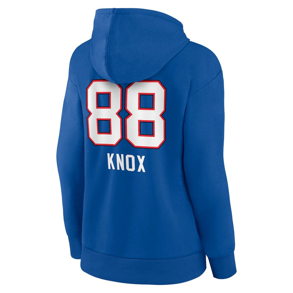 Dawson Knox Buffalo Bills Women's Team Wordmark Player Name & Number Pullover Hoodie - Royal Hoodies