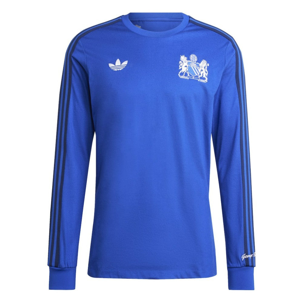 Manchester United x George Best Originals Lifestyler Long Sleeve Jersey Blue - Adidas sale