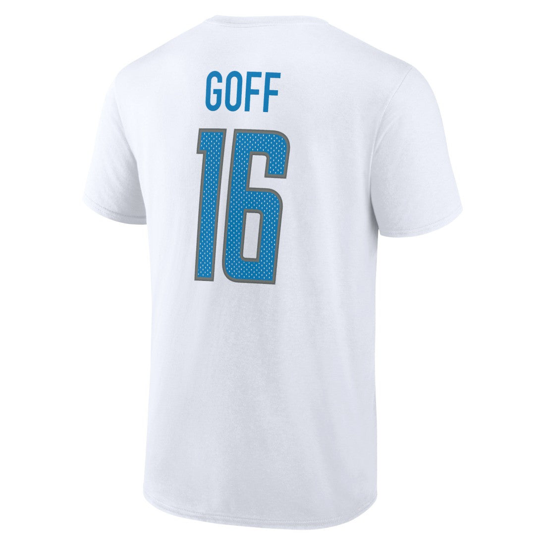 Jared Goff Detroit Lions Icon Player Name & Number T-Shirt - White T-shirts