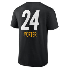 Joey Porter Jr. Pittsburgh Steelers Team Wordmark Player Name & Number T-Shirt - Black T-shirts