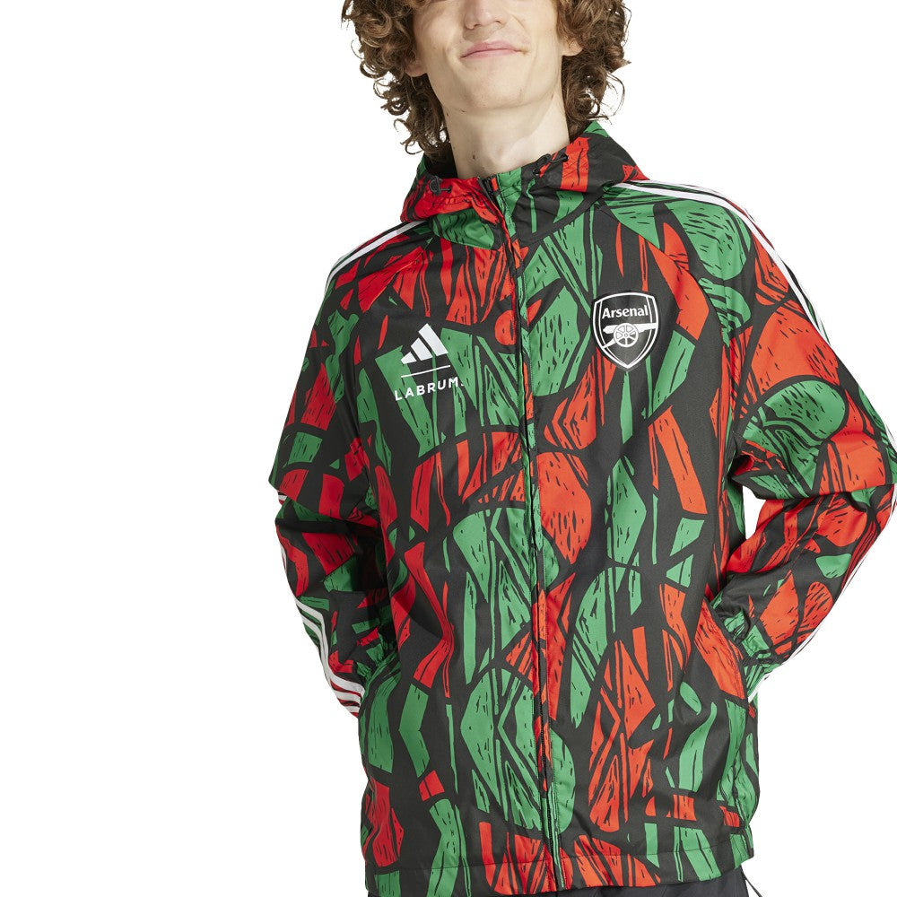 Arsenal x Labrum London 2024/25 Seasonal Full-Zip Hoodie Windbreaker Black - Adidas sale
