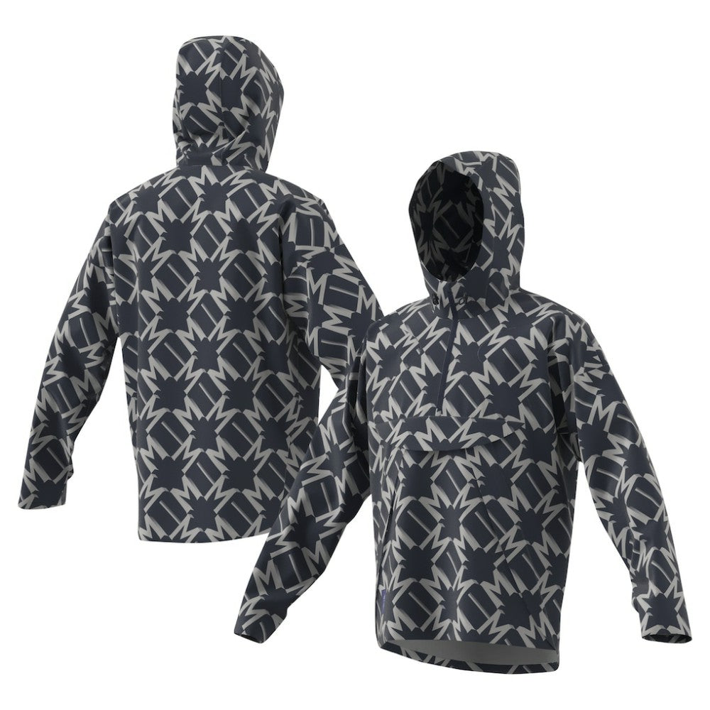 Manchester United 2024/25 Half-Zip Hoodie Windbreaker Jacket Charcoal - Adidas outlet